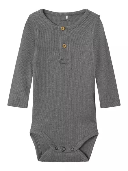 Name it vauvan rib body, harmaa - Pitkähihaiset bodyt - name13198041mm - 1