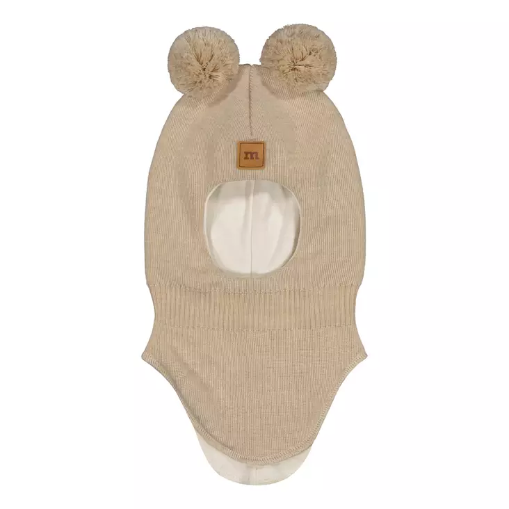 Metsola villakypärämyssy lankatupsut, beige - Talvipäähineet - metswn2508nsm - 2