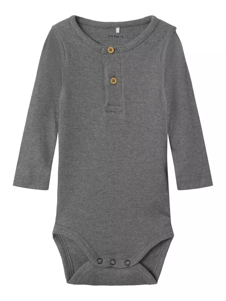 Name it vauvan rib body, harmaa - Pitkähihaiset bodyt - name13198041mm - 1