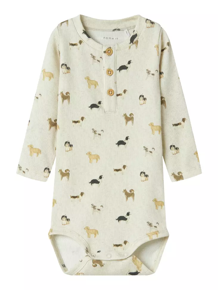 Name it vauvan rib body, l.valk koira - Pitkähihaiset bodyt - name13241700pm - 1