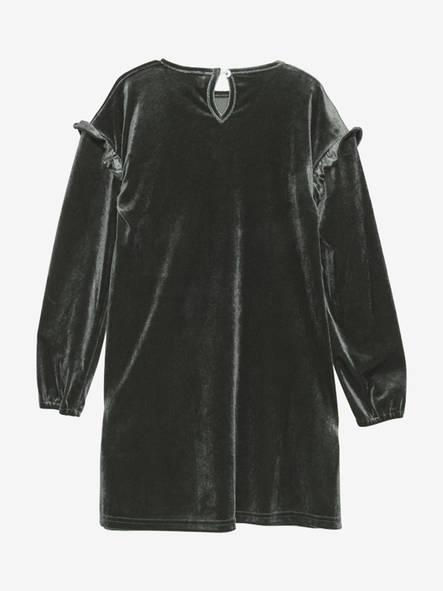 Creamie lasten velourmekko, vihreä - Pitkähihaiset mekot - cream822307ON - 2