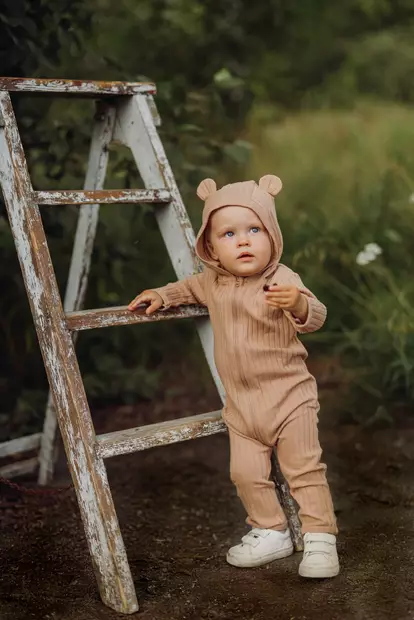 Metsola vauvan rib haalari, beige - Jumpsuitit ja haalarit - metss2661112090WN - 2