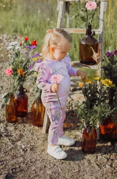 Metsola lasten frillahaalari, kukka - Jumpsuitit ja haalarit - metss26sdfp - 2