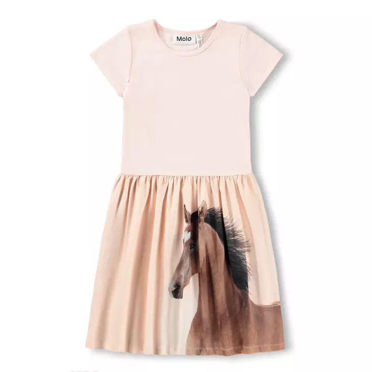 Molo lasten mekko Cissa, hevonen - Lyhythihaiset mekot - molo2S26E136wp - 1