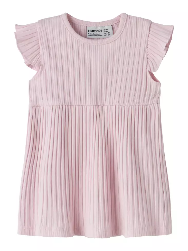 Name it vauvan rib mekko, v.punainen - Lyhythihaiset mekot - name13255800cp - 1