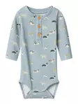 Name it vauvan rib body,siniharmaa koira - Pitkähihaiset bodyt - name13241700q - 1