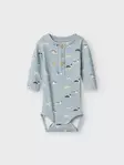 Name it vauvan rib body,siniharmaa koira - Pitkähihaiset bodyt - name13241700q - 4