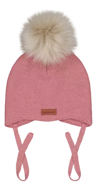 Metsola nauhallinen villapipo, roosa - Talvipäähineet - metswn25014r - 1