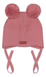 Metsola nauhallinen villapipo lankatupsut, roosa - Talvipäähineet - metswn2504r - 1
