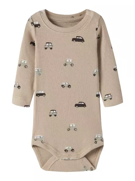 Name it vauvan rib body, beige autot - Pitkähihaiset bodyt - name13260251s - 1