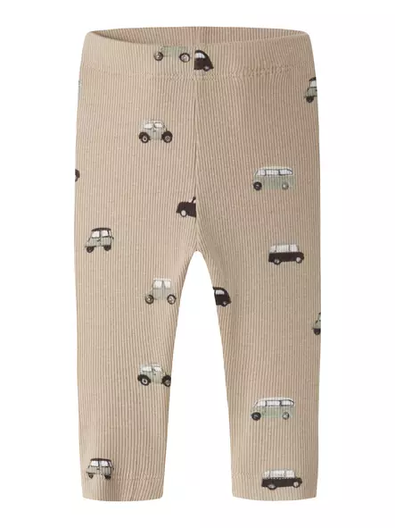 Name it vauvan rib legginsit, autot beige - Legginsit - name13260252s - 1