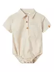 Lil'Atelier vauvan kauluspaita body, hiekka - Lyhythihaiset bodyt ja kesäpuvut - name13243707bs - 1