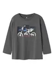 Name it lasten paita, moottoripyörä harmaa - Pitkähihaiset paidat - name13238899ls - 1