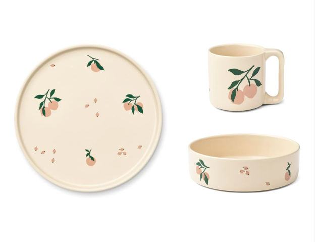 Liewood posliiniastiat, persikka - Juomapullot, astiat ja aterimet - LW18387ps - 1