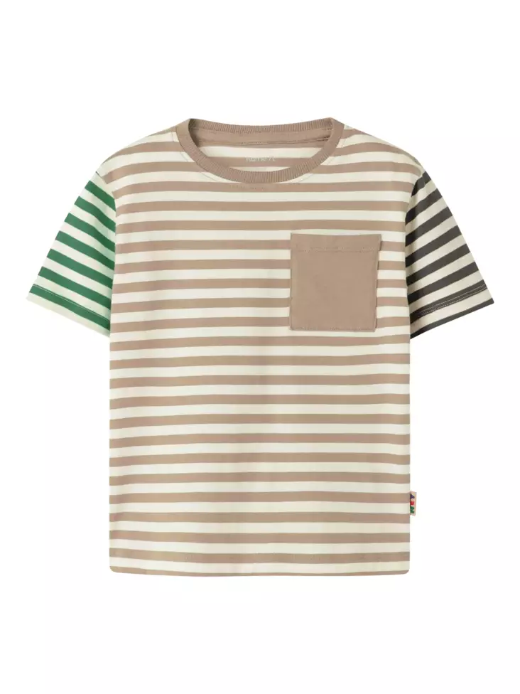 Name it lasten T-paita, raita/beige - T-paidat - name13258122s - 1