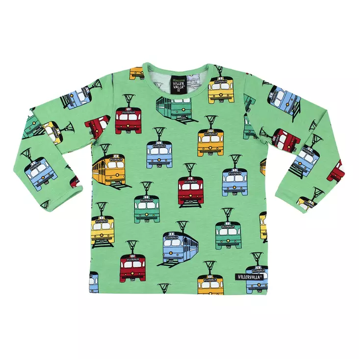 Villervalla lasten paita, ratikka - Pitkähihaiset paidat - villers26101ms - 1