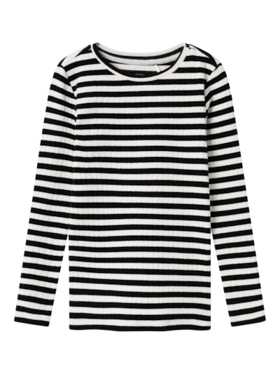 Name it raitapaita, musta / valkoinen - Pitkähihaiset paidat - name13225149bs - 1