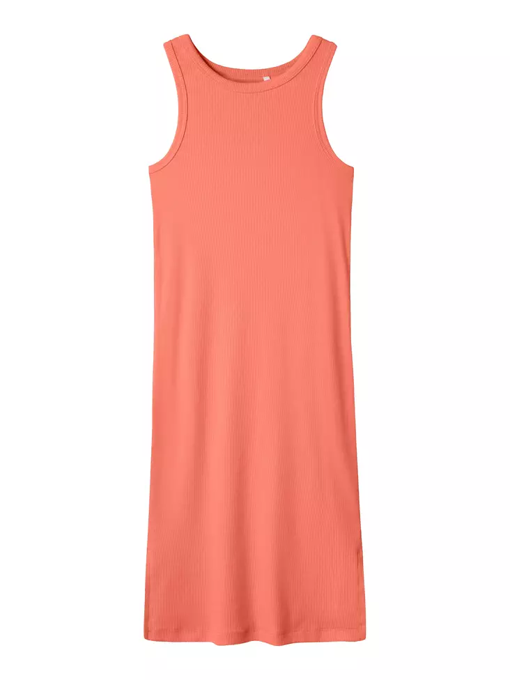 Name it lasten hihaton rib mekko, oranss - Lyhythihaiset mekot - name13238020fs - 1