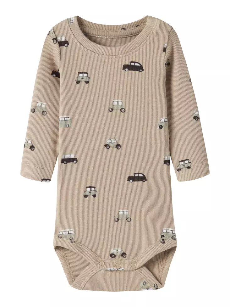 Name it vauvan rib body, beige autot - Pitkähihaiset bodyt - name13260251s - 1