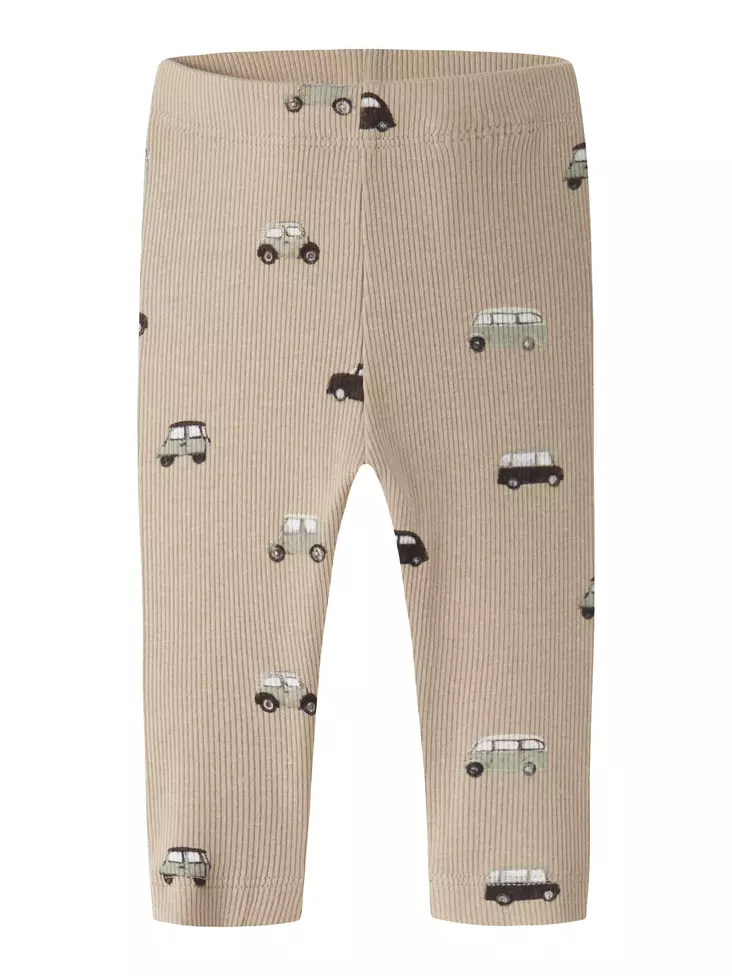 Name it vauvan rib legginsit, autot beige - Legginsit - name13260252s - 1