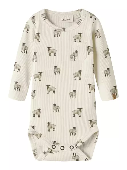 Lil'Atelier vauvan rib body, lammas - Pitkähihaiset bodyt - lil13258905t - 1