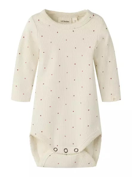 Lil'Atelier vauvan rib body, pilkku - Pitkähihaiset bodyt - lil13233573t - 1