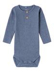 Name It vauvan rib body, siniharmaa - Pitkähihaiset bodyt - name13198041t - 1