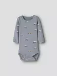Name it vauvan rib body, harmaa autot - Pitkähihaiset bodyt - name13260251t - 4