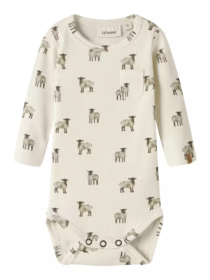 Lil'Atelier vauvan rib body, lammas - Pitkähihaiset bodyt - lil13258905t - 1