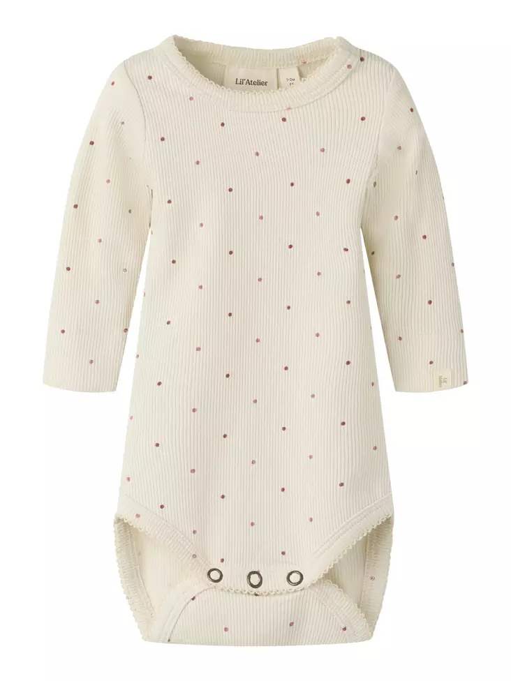 Lil'Atelier vauvan rib body, pilkku - Pitkähihaiset bodyt - lil13233573t - 1