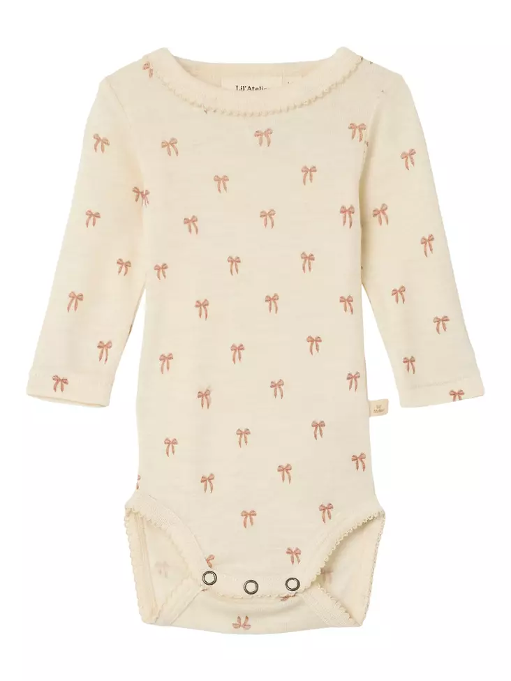 Lil'Atelier vauvan villabody, rusetti - Villakerrastot - lil13242526t - 6