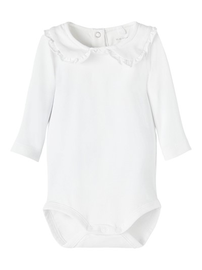 Name It vauvan body kauluksella, valkoinen - Pitkähihaiset bodyt - name13217417bw - 1