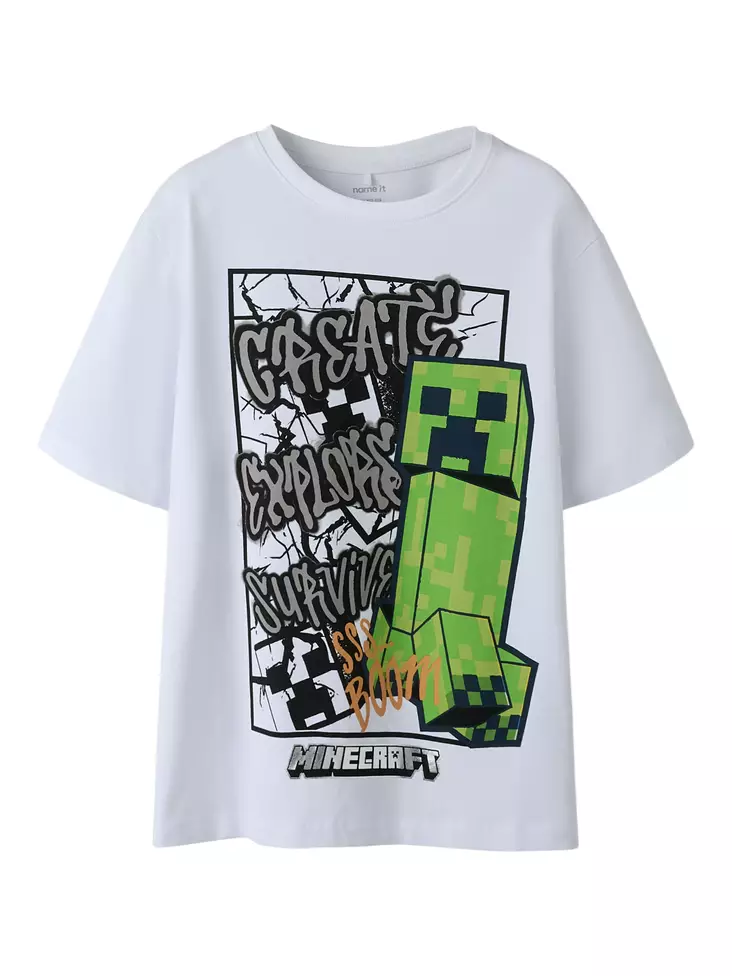 Name it Minecraft T-paita, valkoinen - T-paidat - name13254203bw - 1