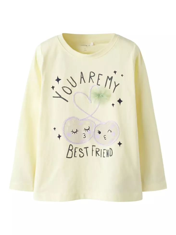 Name it lasten paita, keltainen/kirsikka - Pitkähihaiset paidat - name13244404py - 1